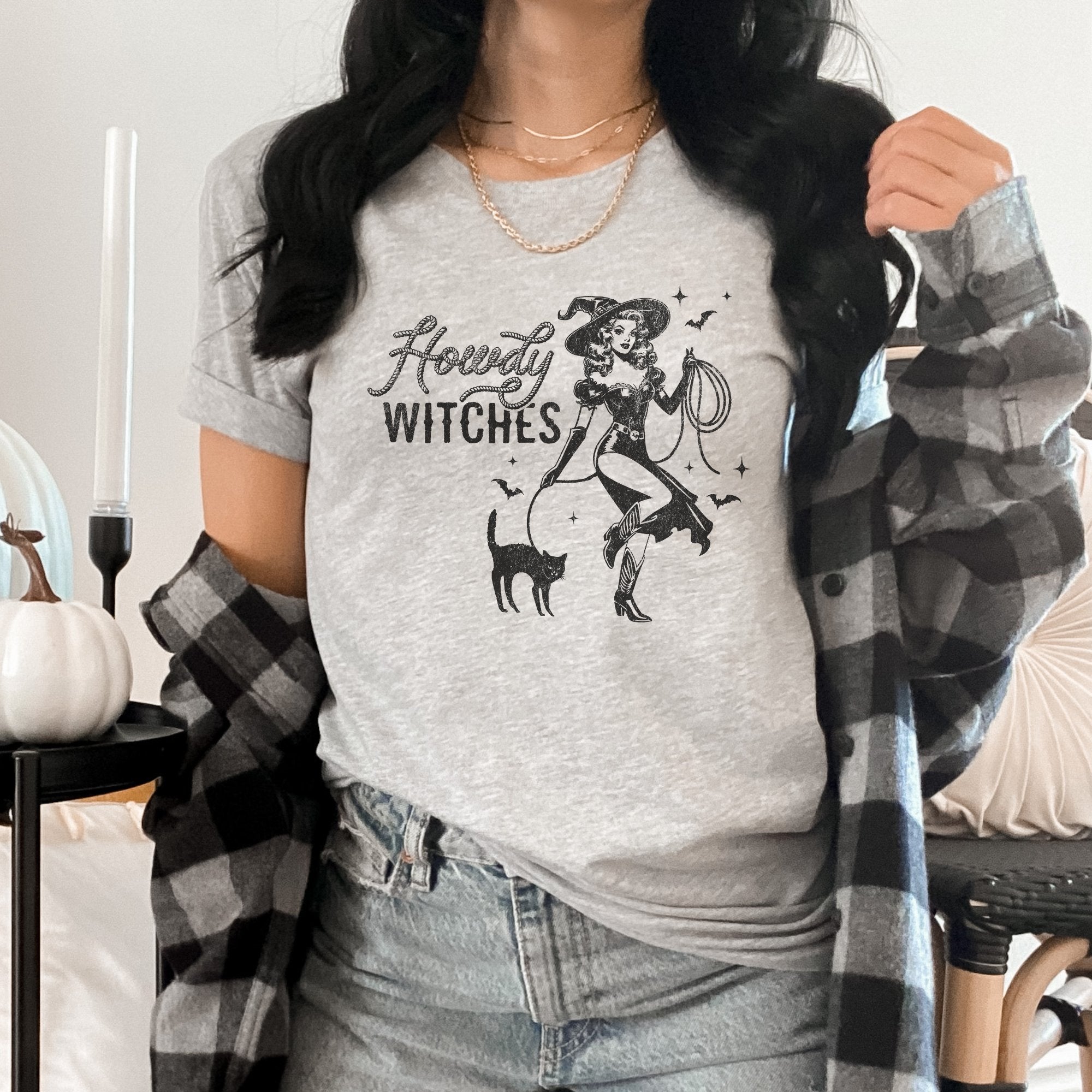 Howdy Witch Western Halloween Women's T-Shirt - Trendznmore