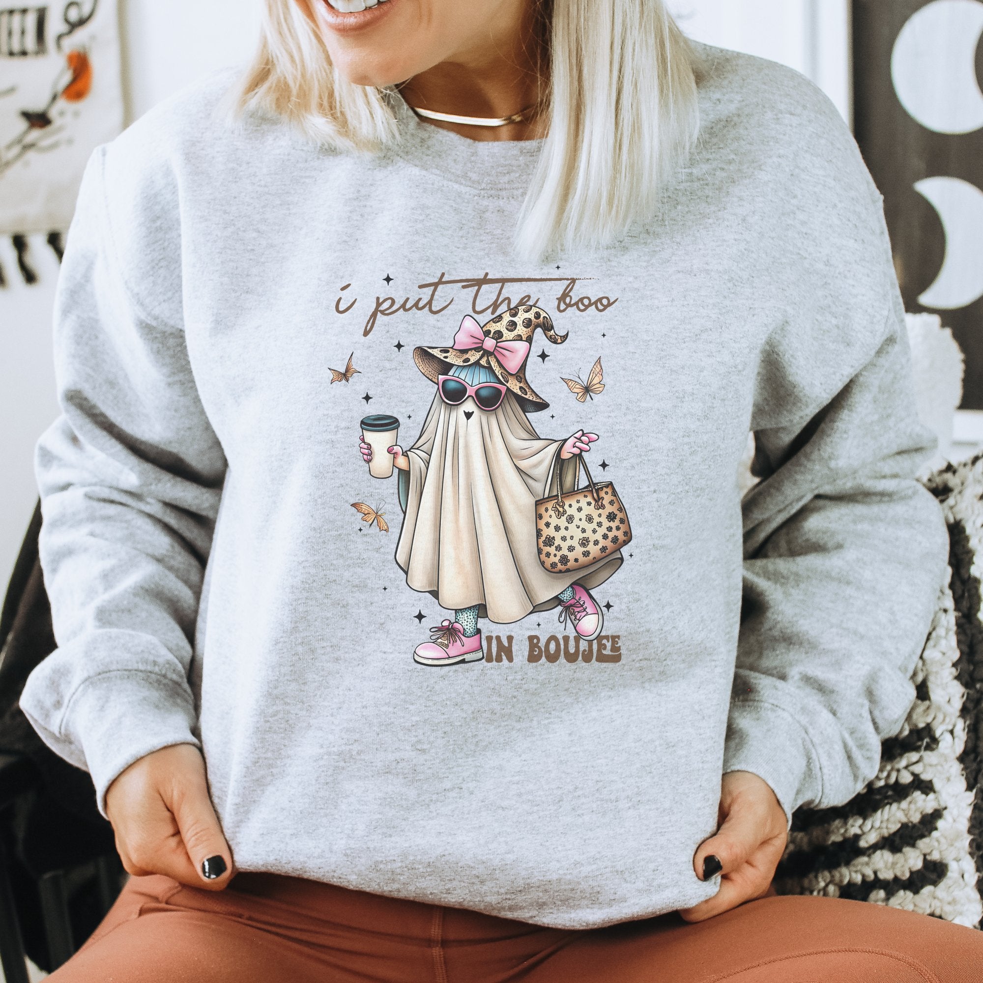 I Put the Boo in Boujee Halloween Women's Sweatshirt - Trendznmore