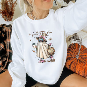 I Put the Boo in Boujee Halloween Women's Sweatshirt - Trendznmore