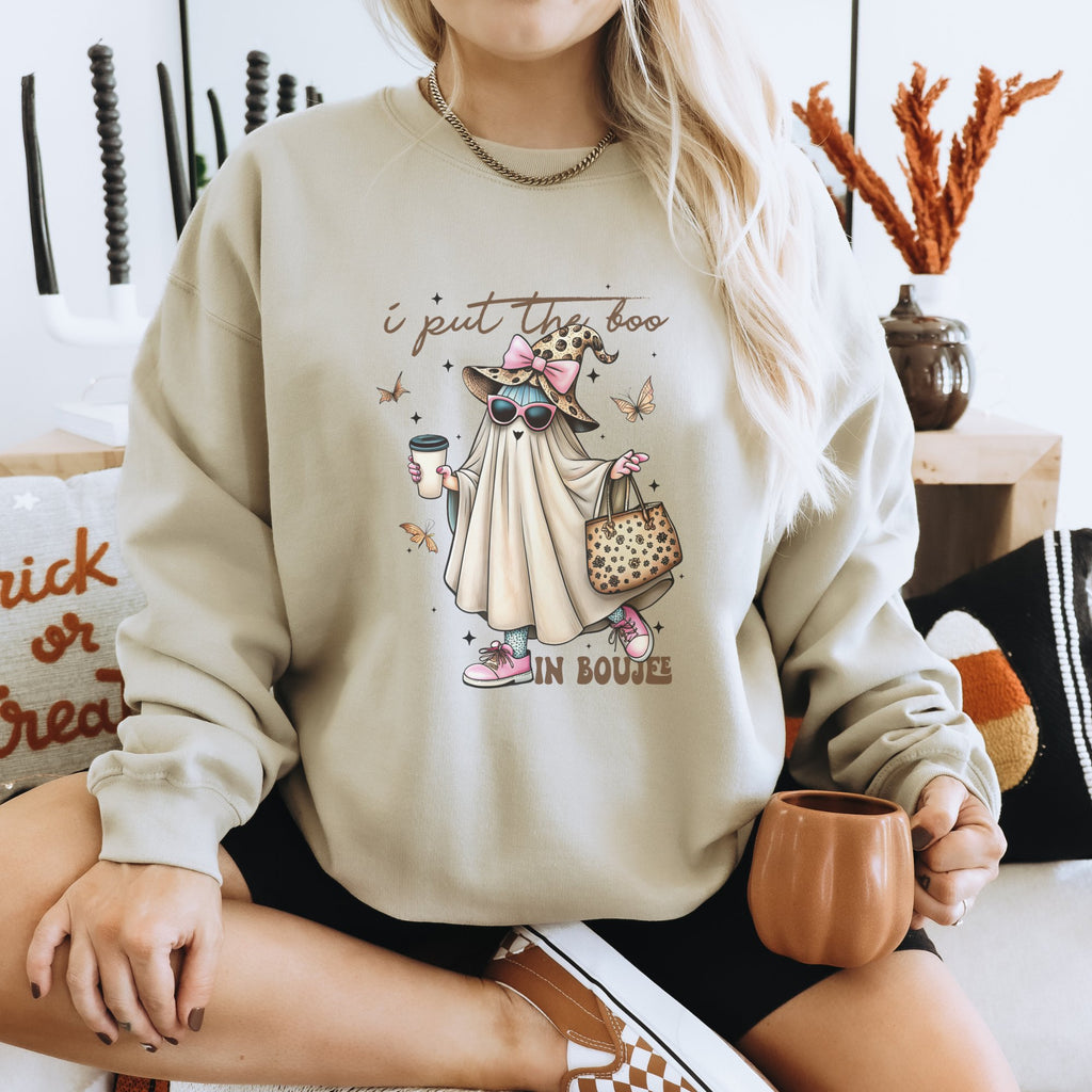 I Put the Boo in Boujee Halloween Women's Sweatshirt - Trendznmore