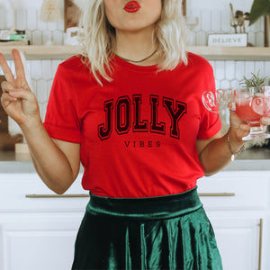 Jolly Vibes Christmas Women's T-shirt - Trendznmore