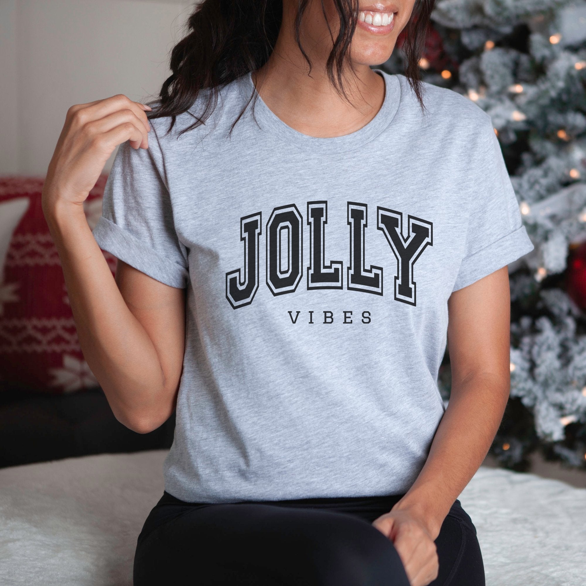 Jolly Vibes Christmas Women's T-shirt - Trendznmore