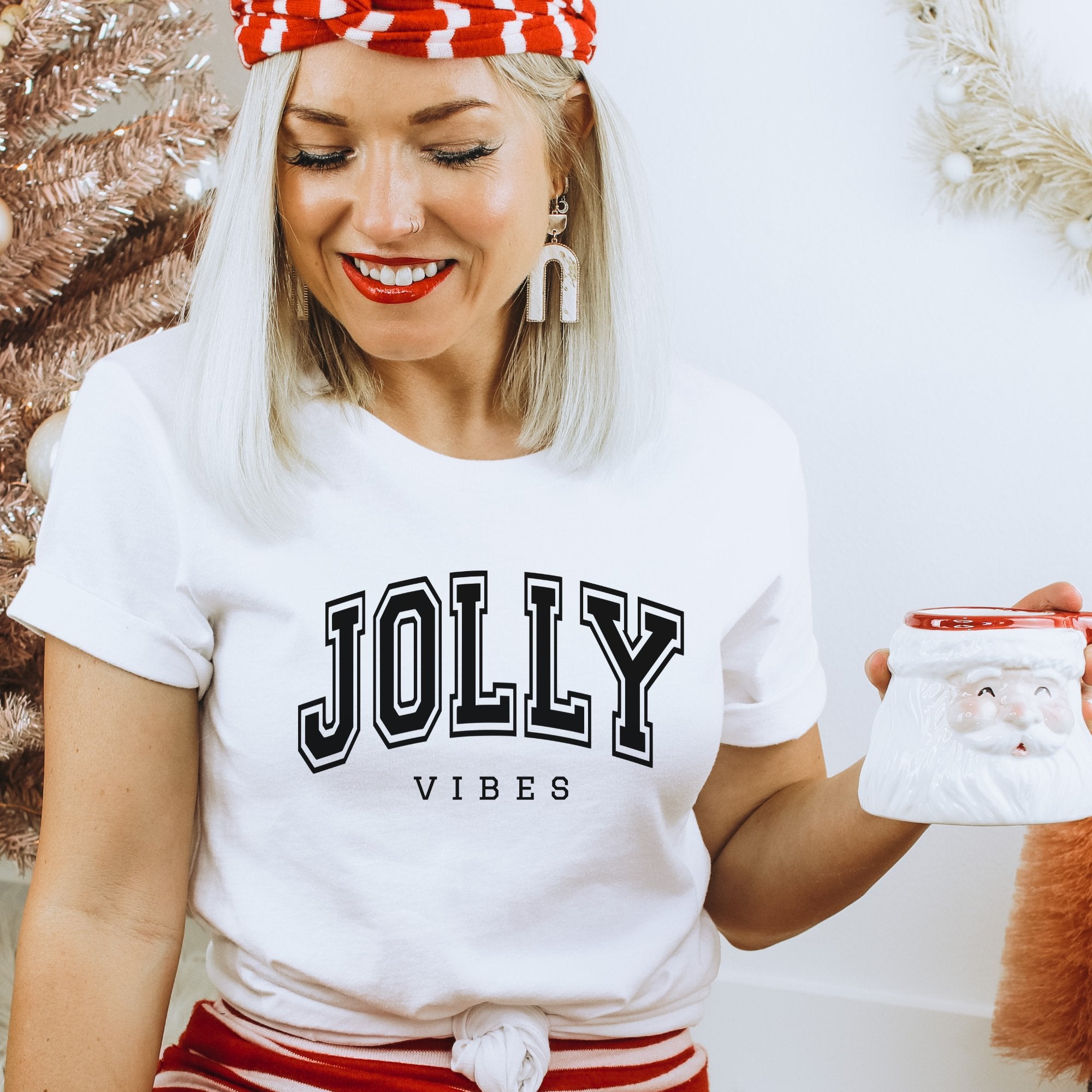 Jolly Vibes Christmas Women's T-shirt - Trendznmore