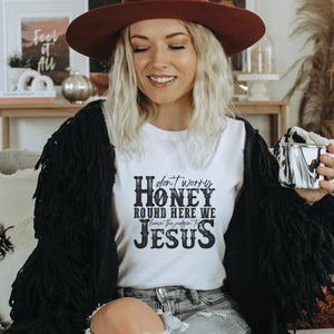 Leave the Judgin to Jesus Western Graphic Tee - Trendznmore