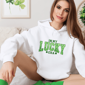 Lucky Era Faux Sequin St. Patrick's Day Hoodie - Trendznmore