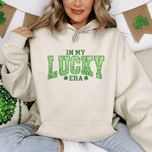 Lucky Era Faux Sequin St. Patrick's Day Hoodie - Trendznmore