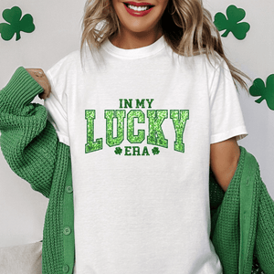 Lucky Era Faux Sequins St. Patrick's Day T-Shirt - Trendznmore