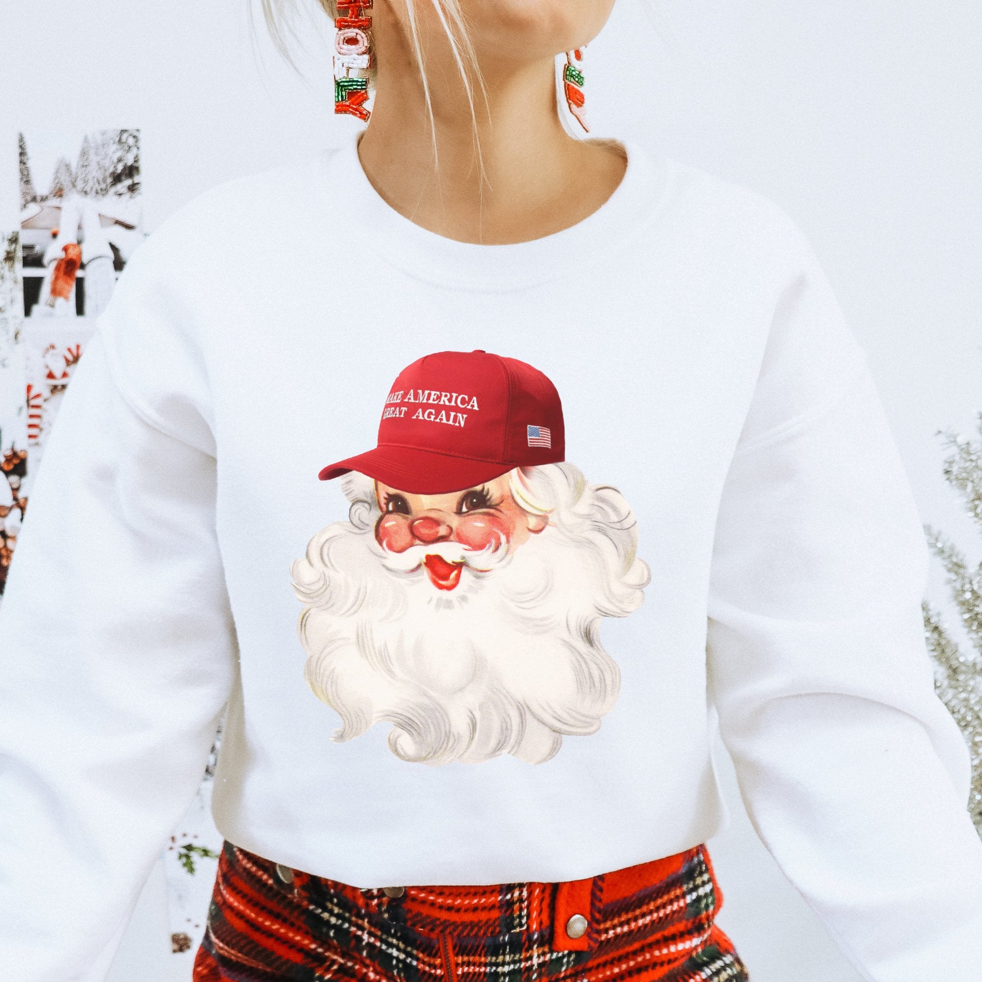 MAGA Vintage Santa Christmas Sweatshirt - Trendznmore