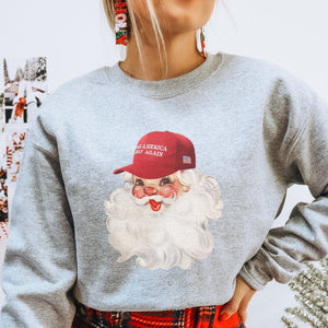 MAGA Vintage Santa Christmas Sweatshirt - Trendznmore