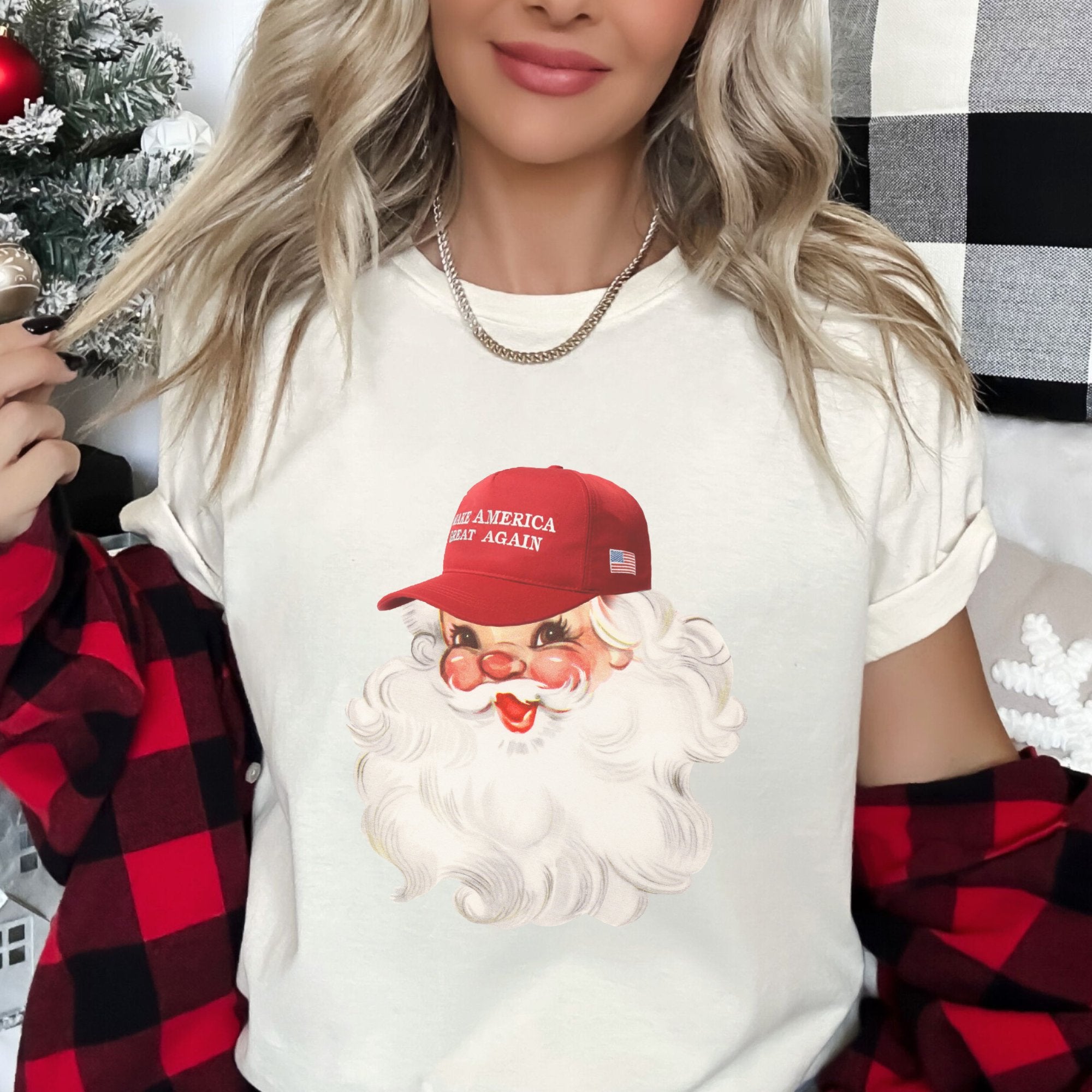 MAGA Vintage Santa Christmas T-shirt - Trendznmore