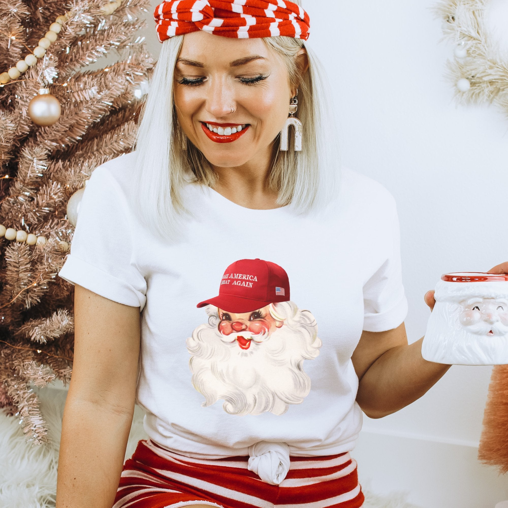 MAGA Vintage Santa Christmas T-shirt - Trendznmore