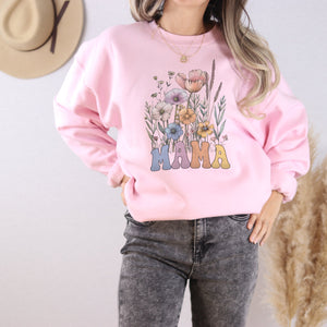 Mama Pastel Flowers Sweatshirt - Trendznmore