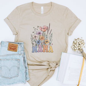 Mama Pastel Flowers T-Shirt - Trendznmore
