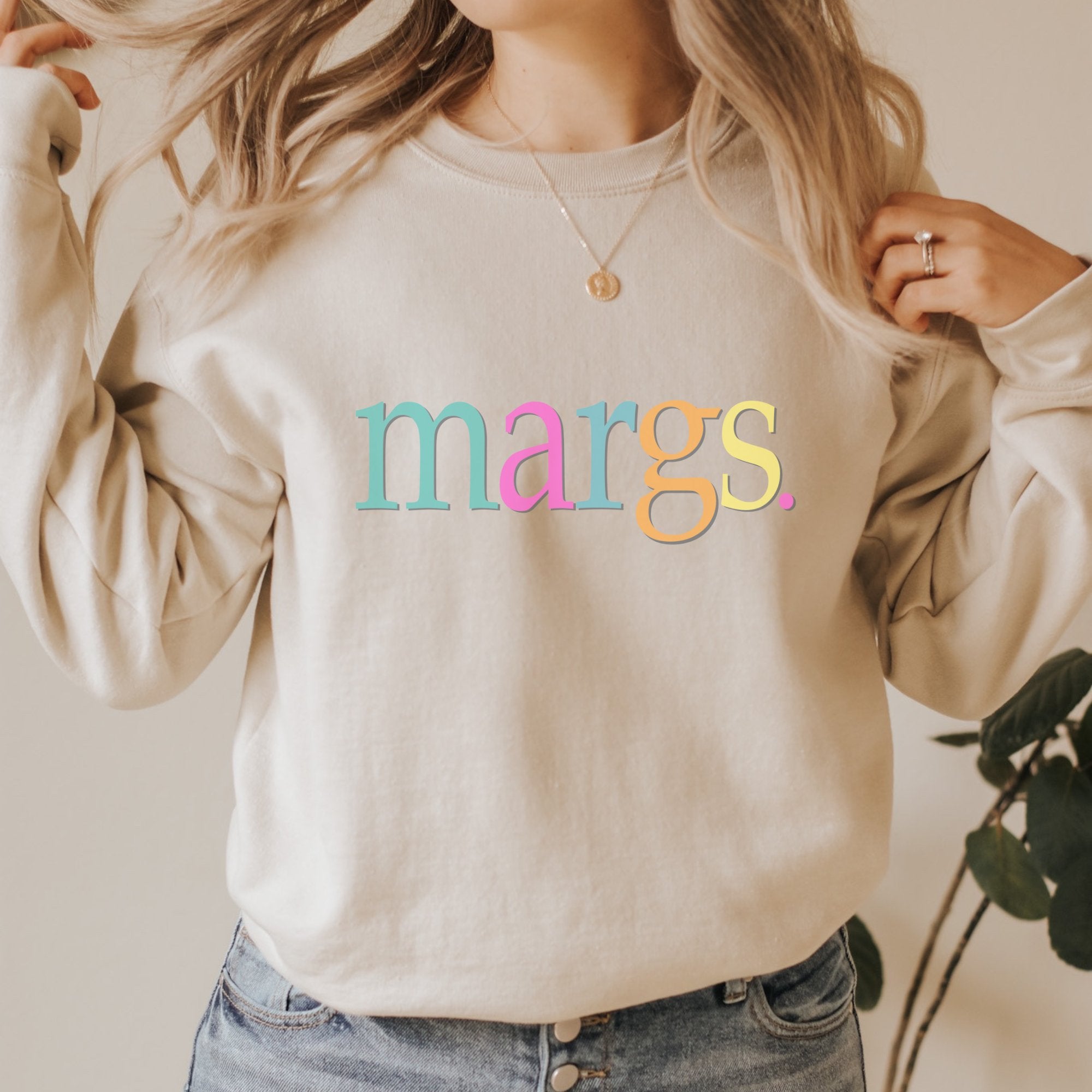 Margs. Pastel Graphic Sweatshirt - Trendznmore