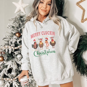 Merry Cluckin Christmas Women's Hoodie - Trendznmore