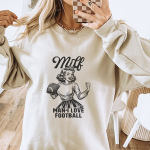 Milf - Man I Love Football Crewneck Sweatshirt - Trendznmore