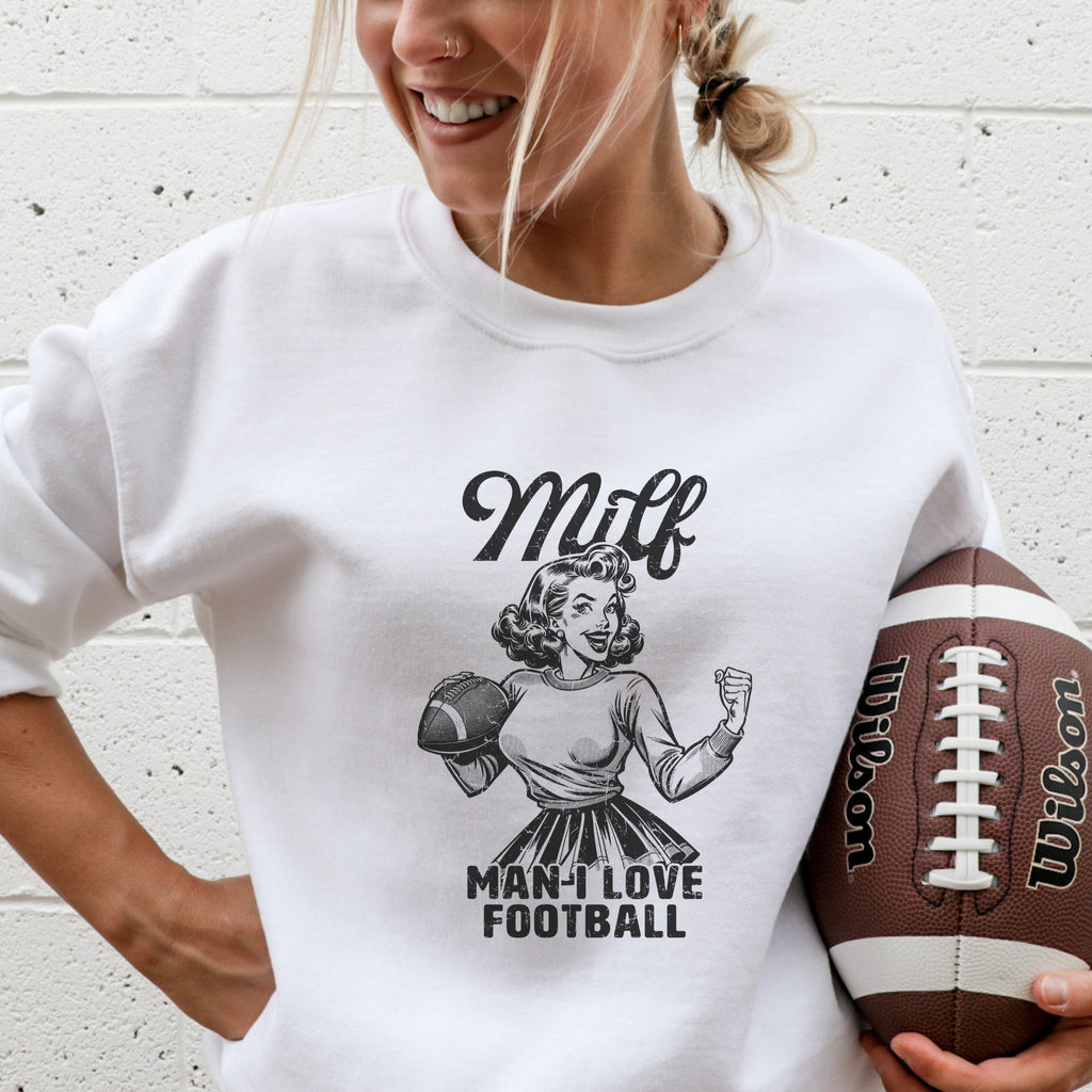 Milf - Man I Love Football Crewneck Sweatshirt - Trendznmore
