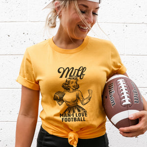 Milf - Man I Love Football T - Shirt - Trendznmore