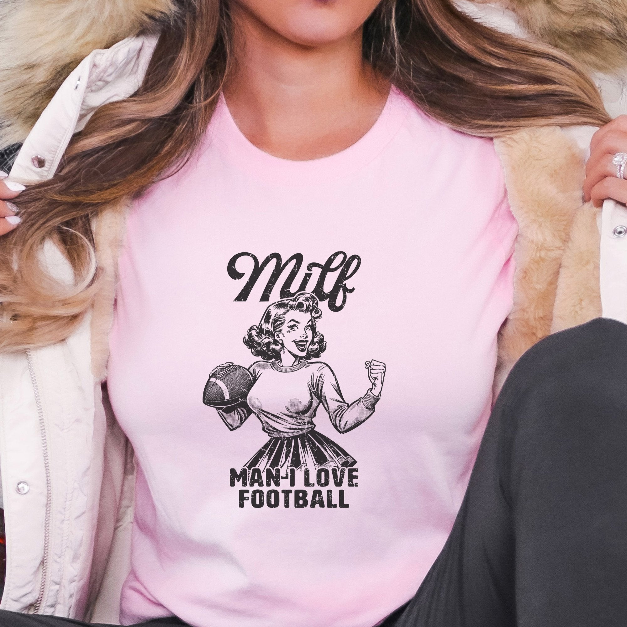 Milf - Man I Love Football T - Shirt - Trendznmore