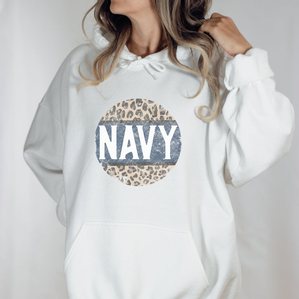 Navy Cheetah Hoodie - Trendznmore