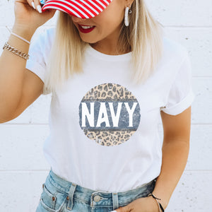 Navy Cheetah T-Shirt - Trendznmore