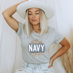 Navy Cheetah T-Shirt - Trendznmore