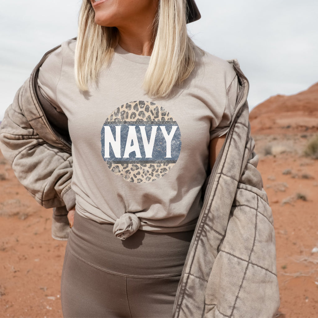 Navy Cheetah T-Shirt - Trendznmore