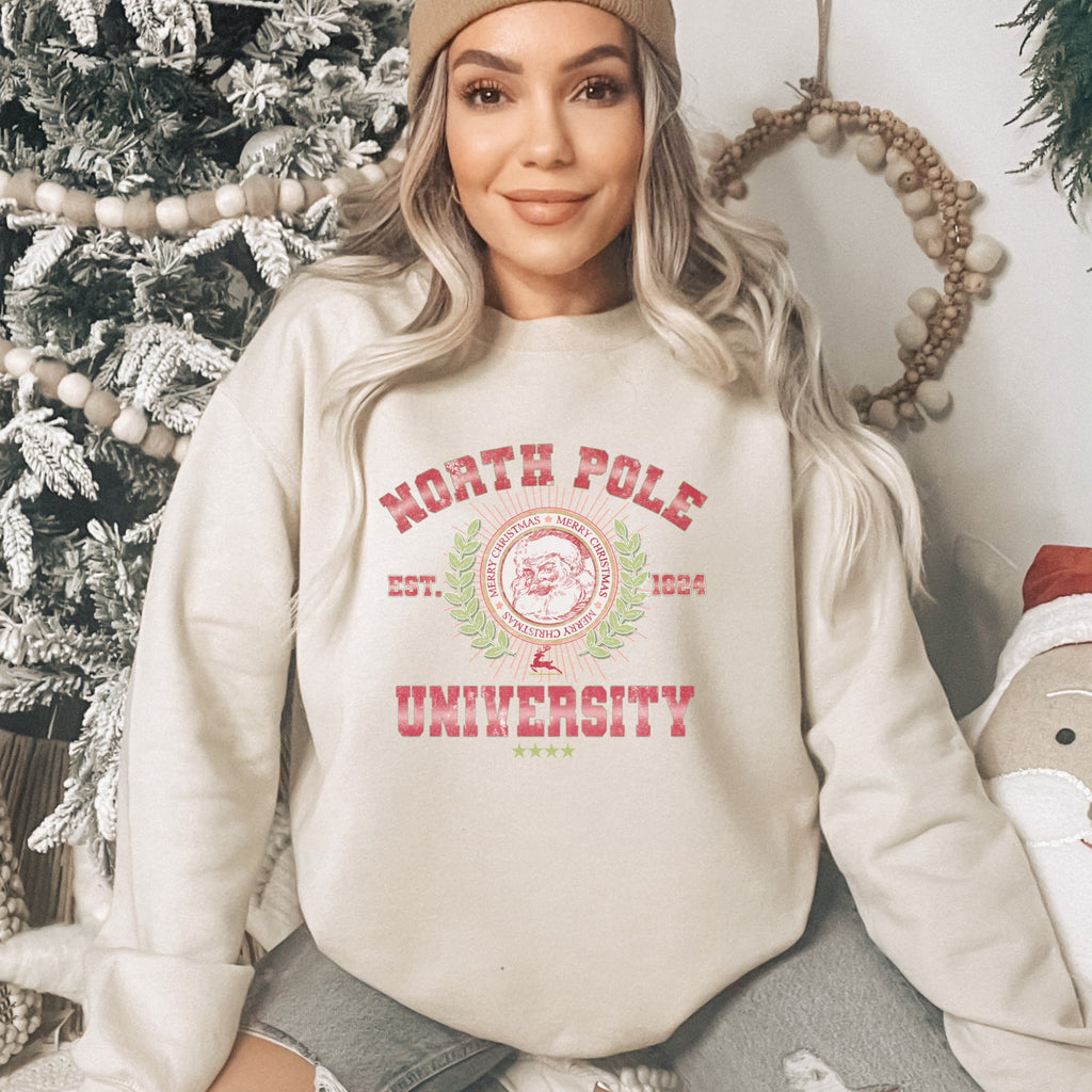 North Pole University Christmas Women's Sweatshirt - Trendznmore