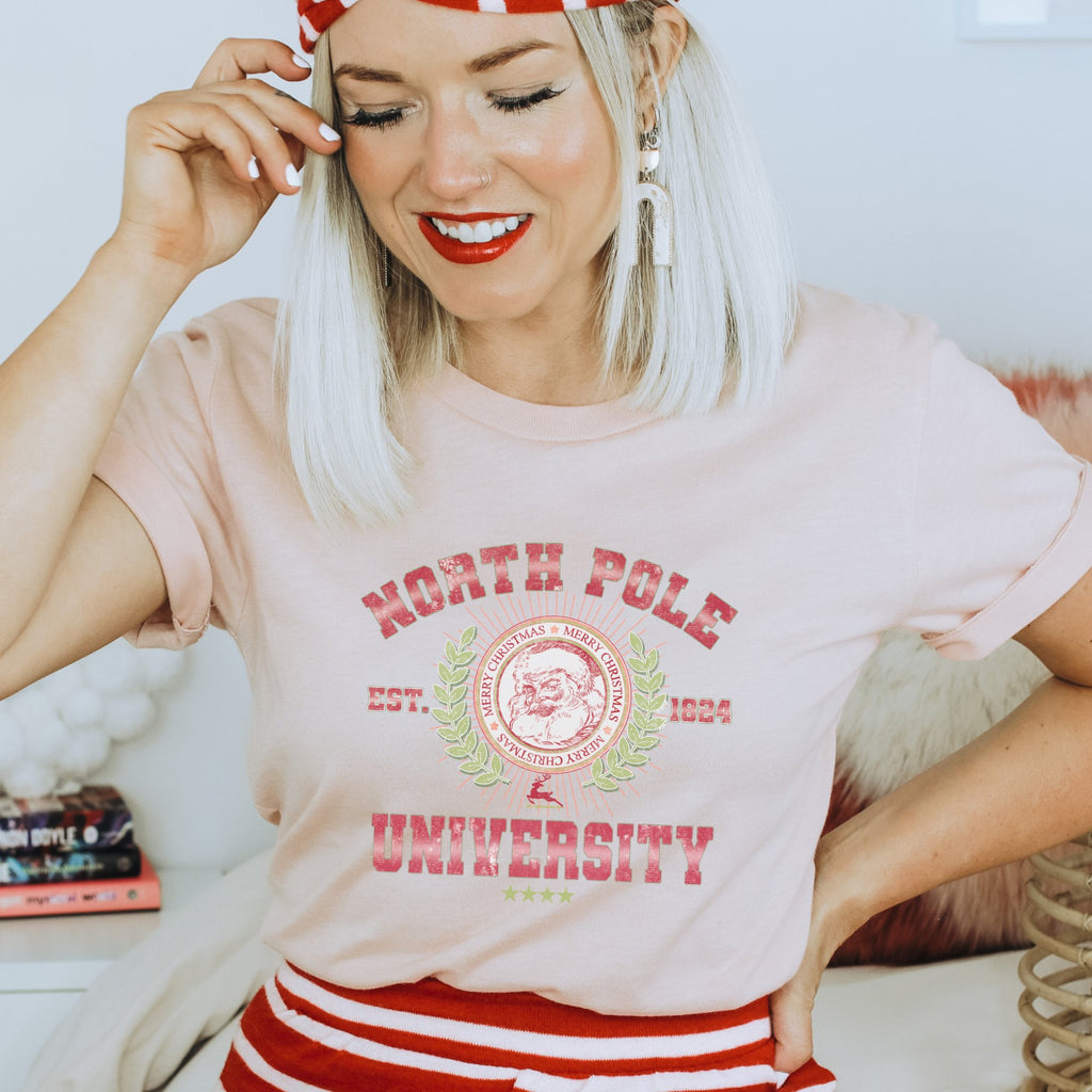 North Pole University Christmas Women's T-shirt - Trendznmore