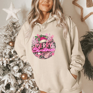 Pink Merry Christmas Women's Hoodie - Trendznmore