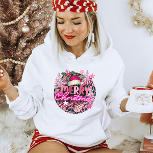 Pink Merry Christmas Women's Hoodie - Trendznmore