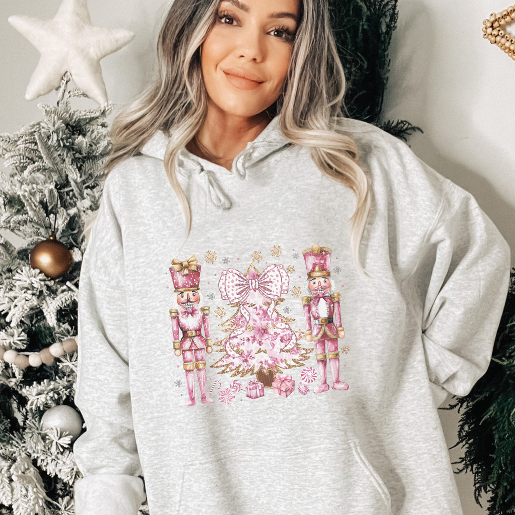 Pretty Pink Nutcracker Christmas Hoodie - Trendznmore