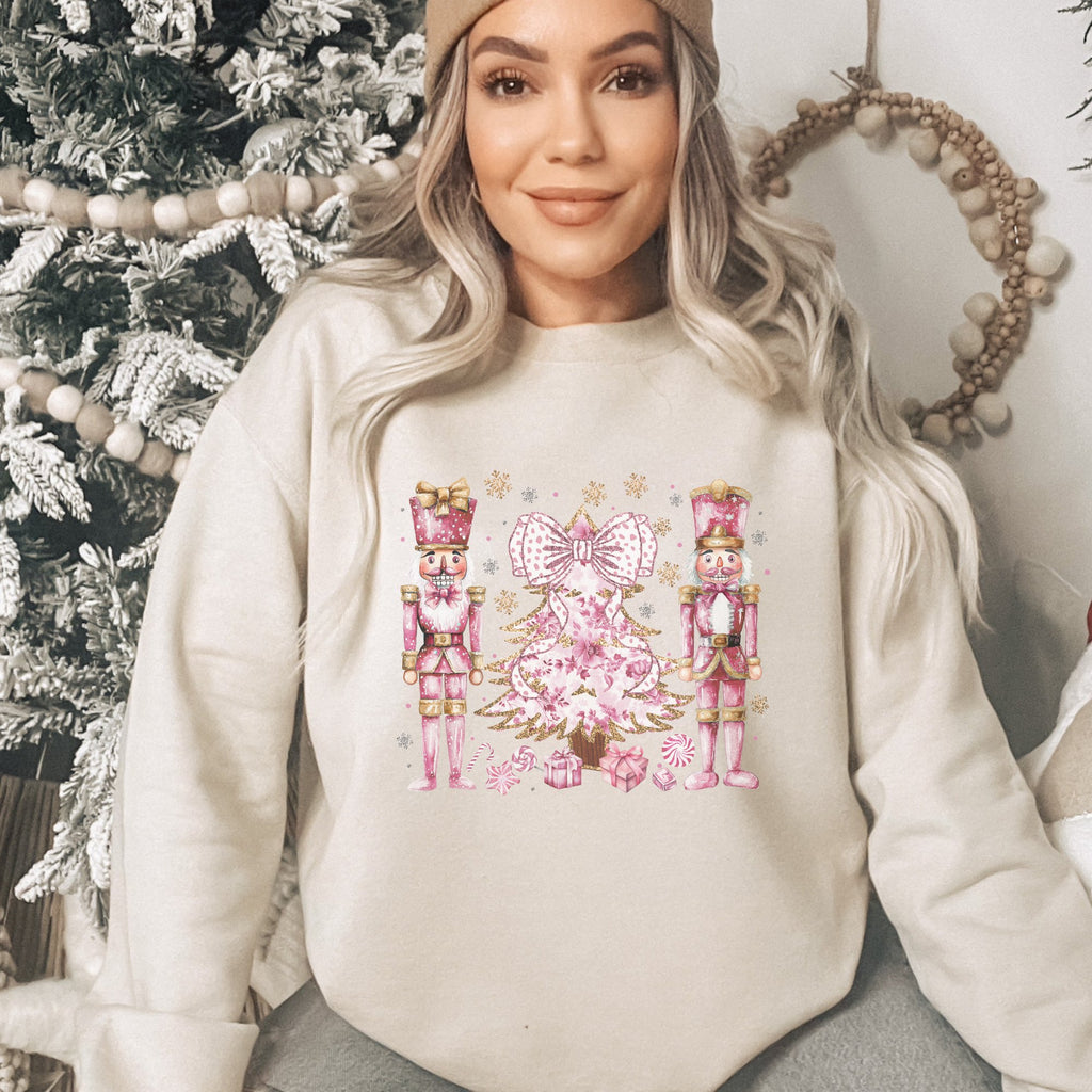 Pretty Pink Nutcracker Christmas Sweatshirt - Trendznmore