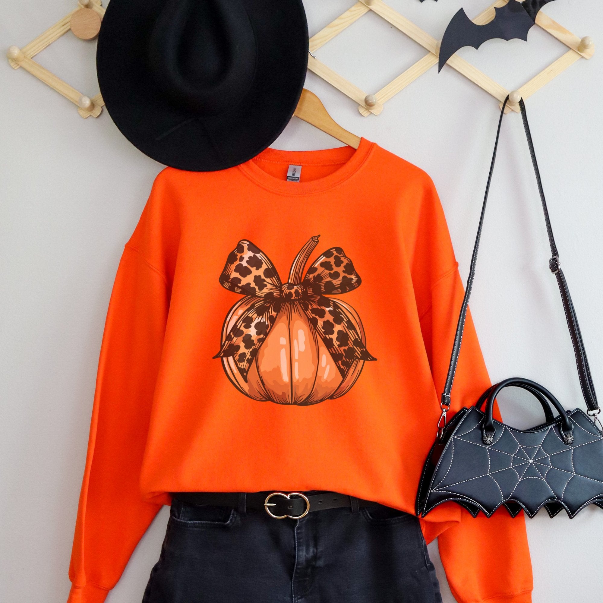 Pumpkin Coquette Graphic Sweatshirt - Trendznmore