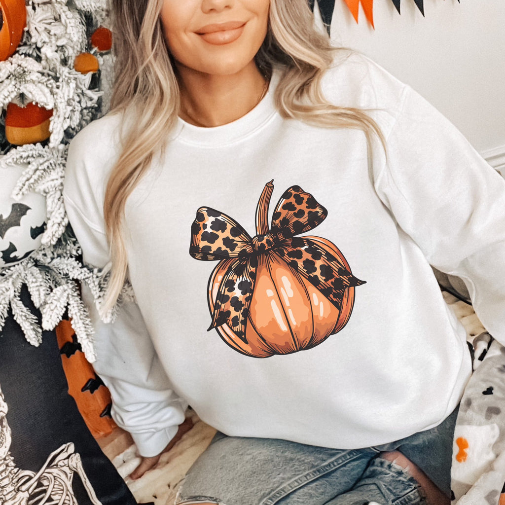 Pumpkin Coquette Graphic Sweatshirt - Trendznmore