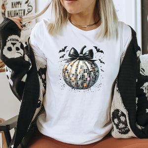 Pumpkin Silver Disco Ball Fall Women's T-Shirt - Trendznmore