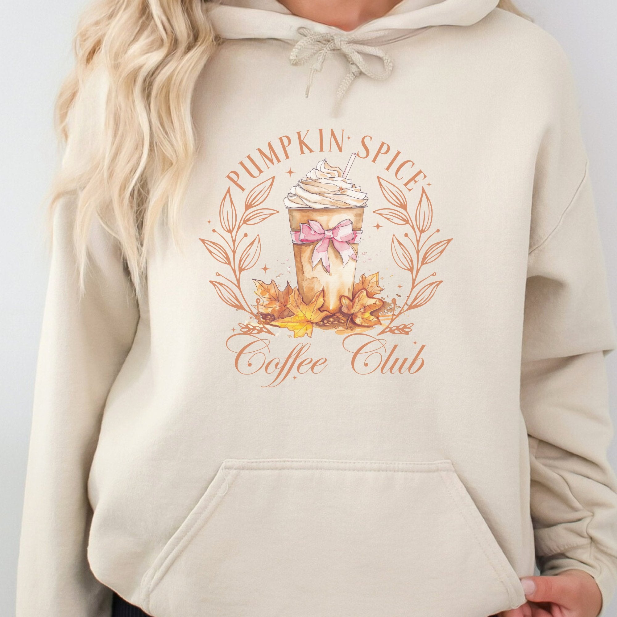 Pumpkin Spice Coffee Club Fall Graphic Hoodie - Trendznmore