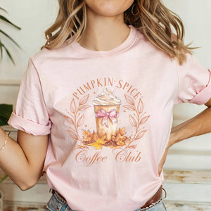 Pumpkin Spice Coffee Club Fall Graphic T - Shirt - Trendznmore