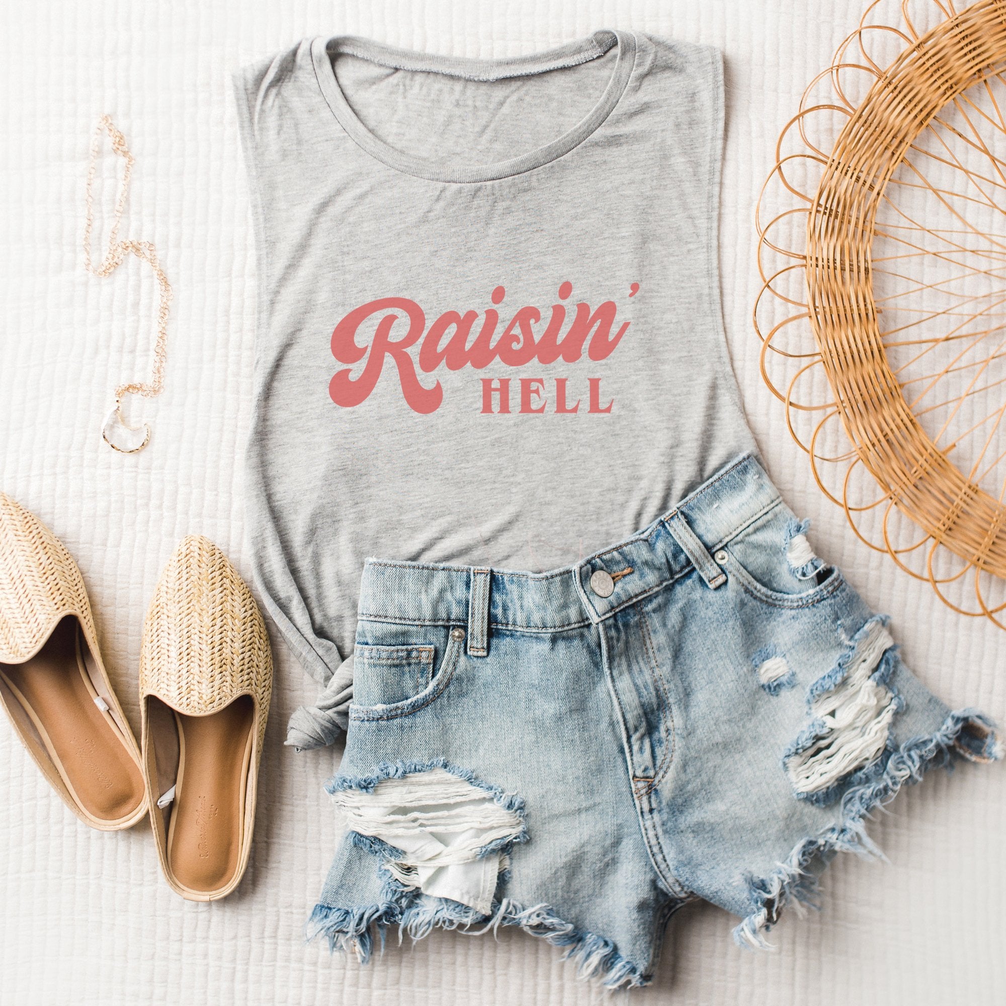 Raisin Hell Bella Canvas Muscle Tank Top - Trendznmore