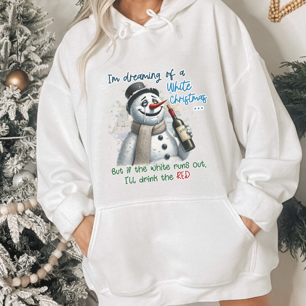 Red Wine White Christmas Women's Hoodie - Trendznmore