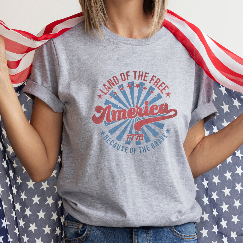Retro Land of the Free T-Shirt - Trendznmore