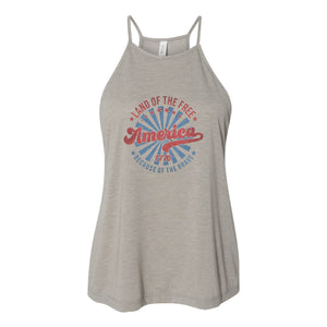 Retro Land of The Free Tank Top - Trendznmore