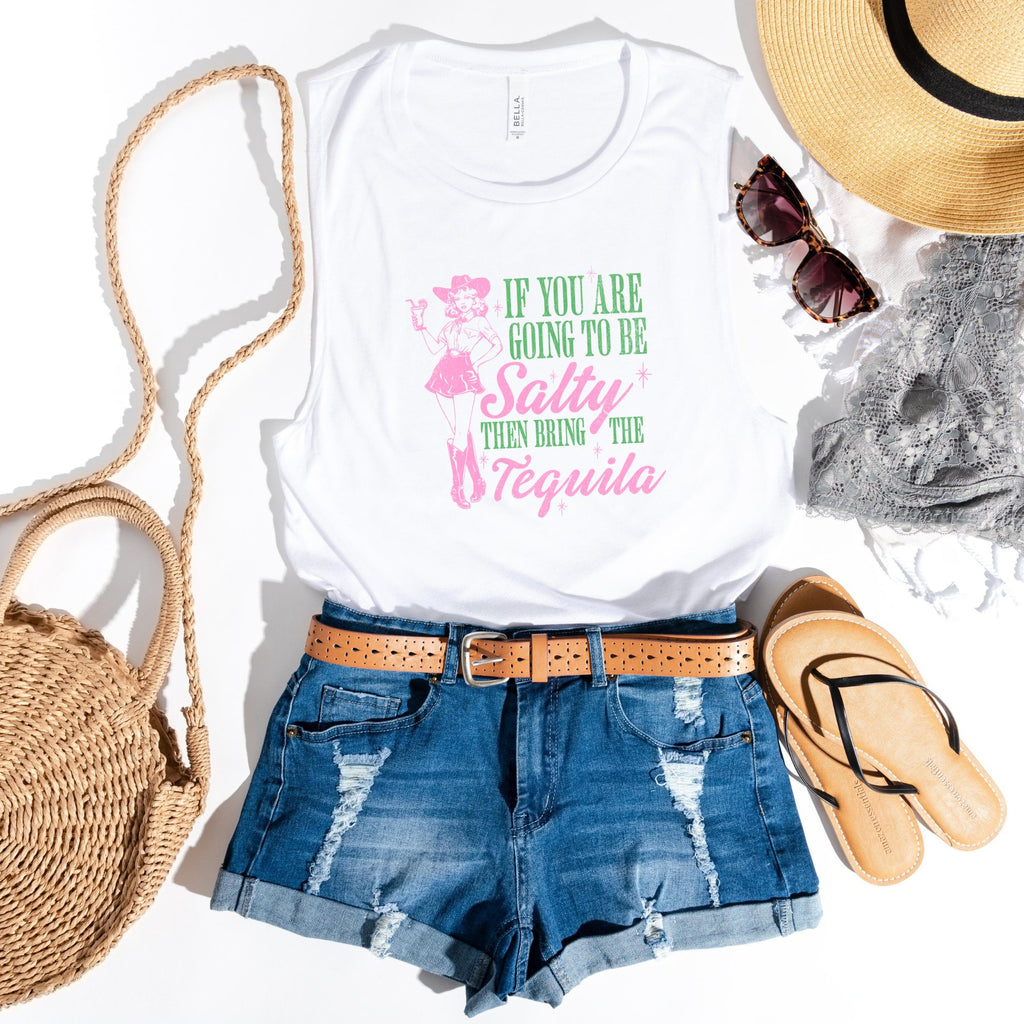 Salty Bring Tequila Bella Canvas Muscle Tank Top - Trendznmore
