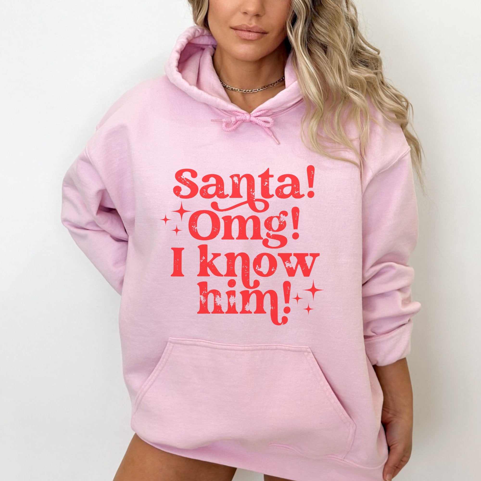 Santa OMG I know him! Christmas Women's Hoodie - Trendznmore