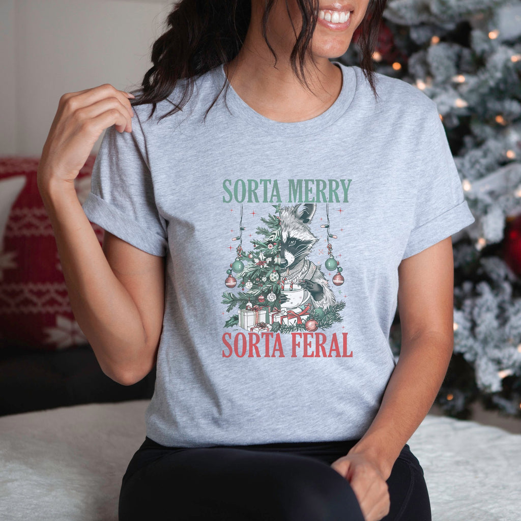 Sorta Merry Sorta Feral Christmas Women's T-shirt - Trendznmore