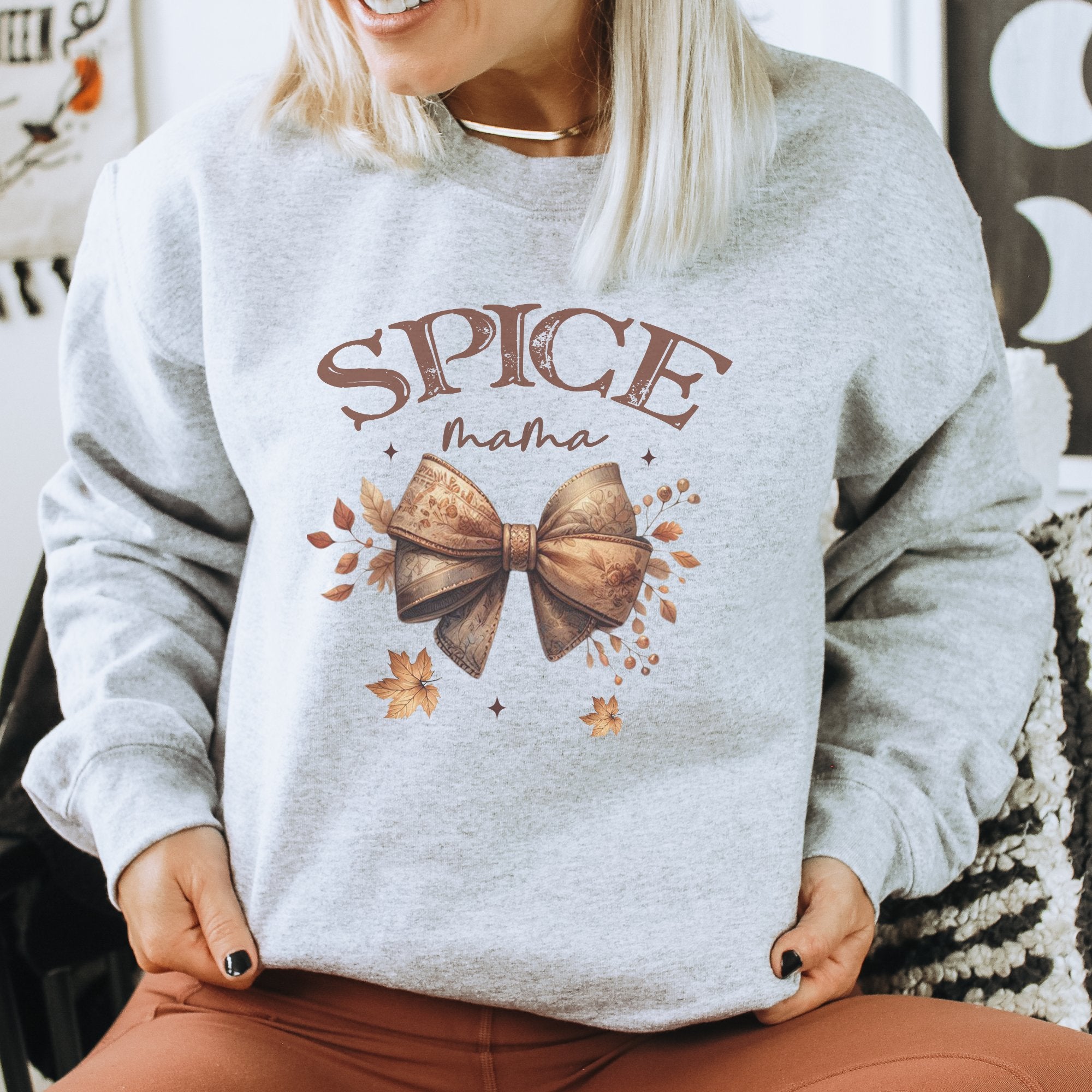 Spice Mama Fall Graphic Women's Sweatshirt - Trendznmore