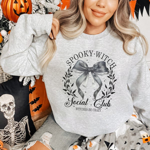 Spooky Witch Coquette Halloween Women's Sweatshirt - Trendznmore