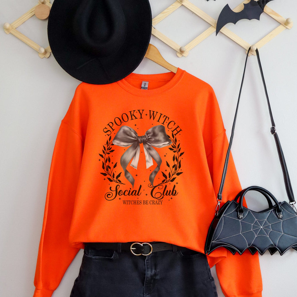 Spooky Witch Coquette Halloween Women's Sweatshirt - Trendznmore