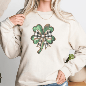 St. Patrick's Day Four Leaf Clover Crewneck Sweatshirt - Trendznmore