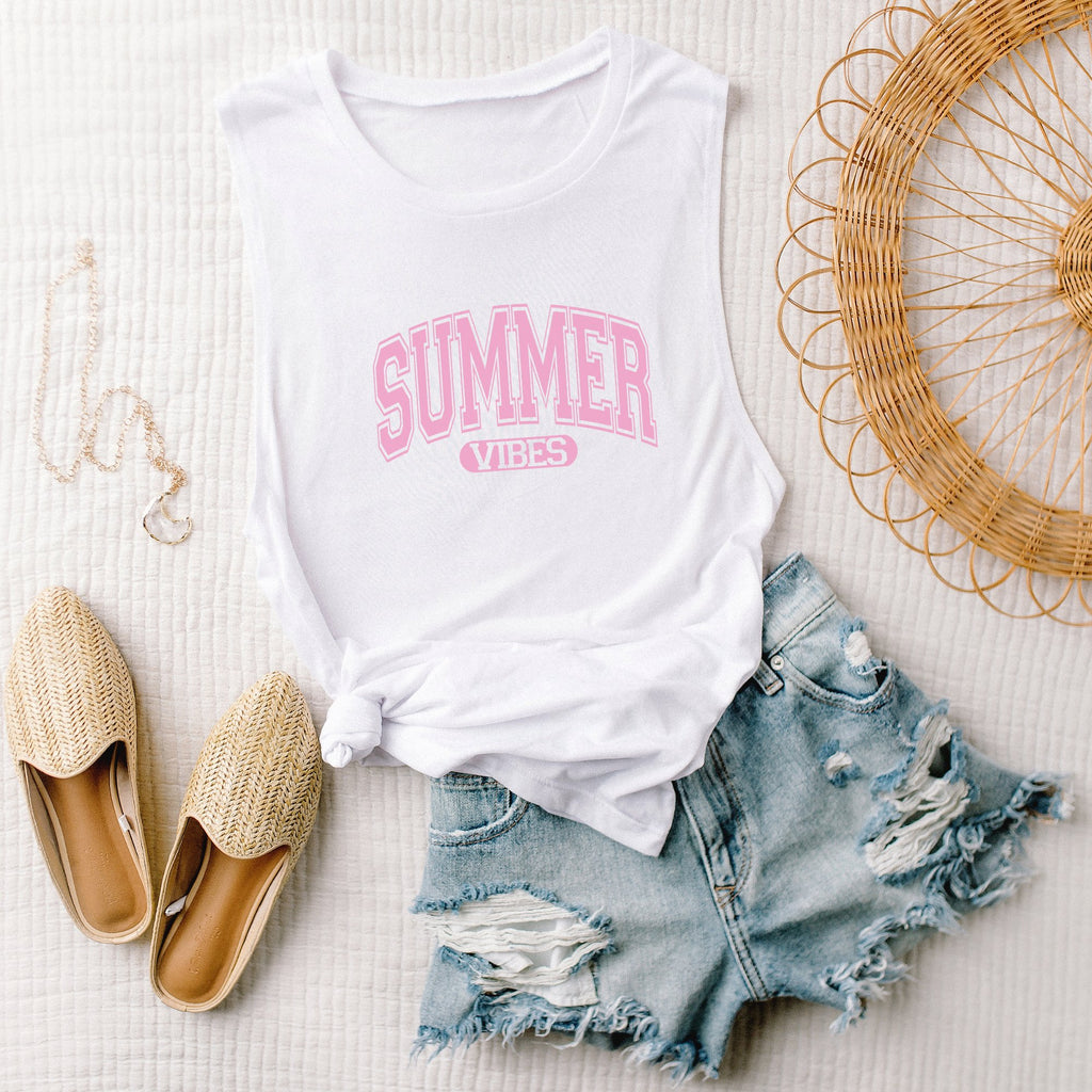 Summer Vibes Muscle Tank Top - Trendznmore